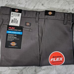 Dickies sz 36x30 Gray Flex Double Knee Relaxed Fit Straight Leg Pants